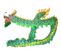 IWENZHKPA Lion Dance Costume 5.5m/18ft Chinese Dragon Dance Silk Lion Performance For 6 People Parade Folk Stage Dragon Dances(Grün)