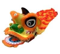 IWENZHKPA Lion Dance Costume 9 Inch Lion Dance Performance Dragon Folk Art Awakening Outdoor Activity Crafts Dragon Dances(Orange)