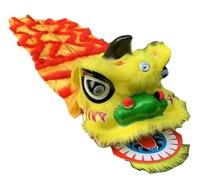 IWENZHKPA Lion Dance Costume 9 Inch Lion Dance Performance Dragon Folk Art Awakening Outdoor Activity Crafts Dragon Dances(Yellow)
