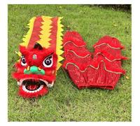 IWENZHKPA Lion Dance Costume Lion Dance Head Colorful Chinese Dragon Performance Props Traditional Outdoor Sports Dragon Dances(E)