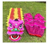 IWENZHKPA Lion Dance Costume Lion Dance Head Colorful Chinese Dragon Performance Props Traditional Outdoor Sports Dragon Dances(G)