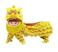 IWENZHKPA Lion Dance Costume Lion Dance Mascot Set Performance Props Complete Dragon For New Year Dragon Dances(Yellow)