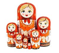 IWENZHKPA Nesting Dolls Russian Matryoshka Set Of 7 Pieces Doll Cartoon Cute Toy Matryoshka Doll Russian Dolls For Kids