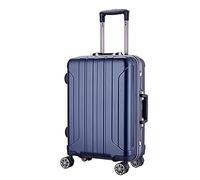 IWENZHKPA Suitcase Aluminum Alloy Trolley Case Classic Thick Stripe Suitcases Portable Durable Lugage Luggage Wheels Carry(D,24inch)