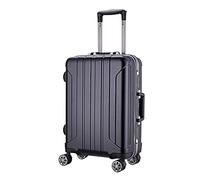 IWENZHKPA Suitcase Aluminum Alloy Trolley Case Classic Thick Stripe Suitcases Portable Durable Lugage Luggage Wheels Carry(B,24inch)