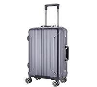 IWENZHKPA Suitcase Lightweight Suitcase Aluminum Alloy Trolley Case Stripe Portable Durable Luggage Wheels Carry(A)