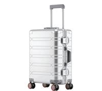 IWENZHKPA Suitcase Silent Light Cabin Luggage Abrasion Resistance All-Aluminum Magnesium Alloy Trolley Case Luggage Wheels Carry(C,20")