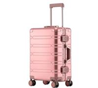 IWENZHKPA Suitcase Silent Light Cabin Luggage Abrasion Resistance All-Aluminum Magnesium Alloy Trolley Case Luggage Wheels Carry(D,20")