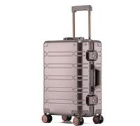 IWENZHKPA Suitcase Silent Light Cabin Luggage All-Aluminum Magnesium Alloy Trolley Case Suitcases with Wheels Luggage Wheels Carry(D,24")