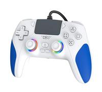 IWGAME Wired Controller for PS-5/PC, Gaming Controller Support Programmable/Remap Turbo Functions, Dual Vibration, 3.5MM Audio Jack, Compatible with PS-5/PS-4/PC/MAC/IOS/Android/Steam Deck(Blue)