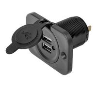 IWH 19006 | Dual USB Car Socket | 12V-24V Cigarette Lighter | Charger Adapter | 5V 2.1A Car Charger | USB Power Adapter for Car, Motorcycle, Motorhome, Truck, SUV etc