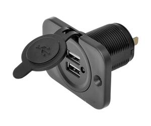 IWH 19006 | Dual USB Car Socket | 12V-24V Cigarette Lighter | Charger Adapter | 5V 2.1A Car Charger | USB Power Adapter for Car, Motorcycle, Motorhome, Truck, SUV etc