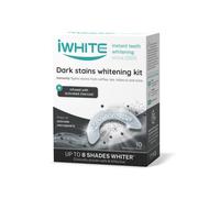 iWhite Dark Stains Teeth Whitening Kit - 10 Pre-Filled Trays - Instantly Removes Stains - Activated Charcoal Formula - Professional Teeth Whitening at Home - Peroxide-Free - Freshens Breath