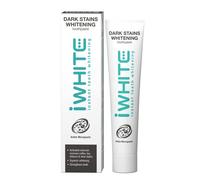 iWhite Dark Stains Whitening Toothpaste - Activated Charcoal & Micropearls for Stain Removal - Gently Whitens Teeth & Restores Enamel - 75ml