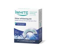 iWhite Glow Instant Teeth Whitening Kit - Up to 8 Shades Whiter - Peroxide-Free - Pap, Calcium & Diamond Technology - Results in 20 Minutes - 10 Pre-Filled Disposable Trays