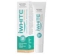 iWhite Natural Whitening Toothpaste 75ml - Teeth Whitening with 80% Natural Ingredients, Pap & Papain - Peroxide-Free, Safe for Enamel, with Strawberry & Mint Extract - Vegan