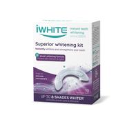 iWhite Superior Teeth Whitening Kit - Instantly Whitens, Strengthens & Restores Enamel - 10 Prefilled Trays Infused with Calcium and Xylitol for Tooth Whitening - Peroxide Free & Safe for Enamel