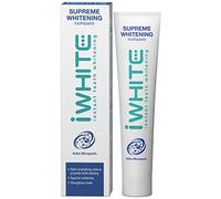 iWhite Supreme Whitening Toothpaste - Active Stain Removal with Micropearls - Strengthens Enamel, Freshens Breath & Protects Gums - 75ml