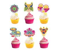 iwiio 24pc Diwali Cupcake Toppers for Cake, Dessert & Party Decorations