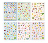 iwiio Easter Stickers for Kids, 278Pcs, Colorful, Cute & Fun, Paper & Vinyl, Indoor Use, Easter Bunny Theme, Perfect for Scrapbooking & Crafts