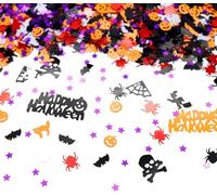 iwiio Halloween Confetti, Halloween Table Decorations, Glitter Sequins Pumpkin Bat Cat Witch Spider Confetti Scatter Halloween Party Decorations Supplies 30g