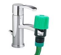 iwiio Kitchen Tap Hose Connector, Garden Hose Pipe Connector, Tap Adapter for Hose Pipe, Kitchen Sink Indoor Outdoor Tap, Green, Rustic Matte