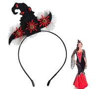 iwiio Witch Headband Halloween Headbands for Women Witch Hat Headband Witch's Magic Hat for Halloween Party Cosplay Costume