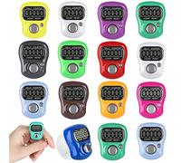 IWILCS 15 Pcs Finger Counters, Digital Electronic Finger Counter, Tracker Counter for Sports/Coach/Casino/Casino/School/Train (Random Colour)