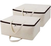 iwill CREATE PRO 2 x 100% Cotton Soft Breathable Storage Bags with Handles Beige