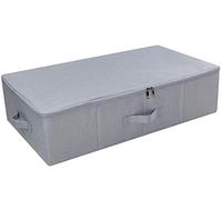 iwill CREATE PRO Undebed Storage Bins with Lid for Clothing, Books, Gift Wrapping Paper, Blankets, Shoes Organizer, Light Gray