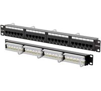 iwillink 10Gbps Cat6A Patch Panel 24 Port, RJ45 UTP 19-Inch, 1U Network Patch Panel Wallmount or Rackmount Punch Down Block for Cat6A, Cat6, Cat5e, Cat5 Cabling