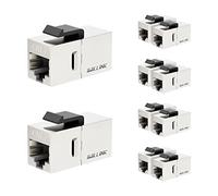 iwillink 10Gbps CAT7 Coupler RJ45 Keystone Shielded Coupler 10-Pack, Ethernet Coupler, Female to Female Keystone Jack，STP Keystone Insert for Cat7/Cat6a/Cat6/Cat5e Cable