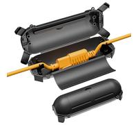 iwillink 2 Pack Outdoor Extension Cord Safety Cover with Waterproof Protector Seal, Weatherproof Electrical Connection Box for Outdoor Outlet, Plug, Christmas Decoration, Black