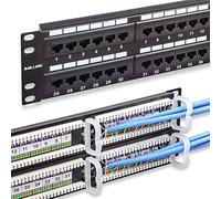 iwillink 48 Port Cat6 Patch Panel, 10Gbps RJ45 Keystone Network Panel