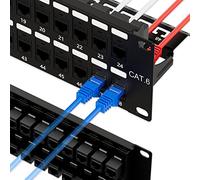 iwillink Cat6 Patch Panel 48 Port with RJ45 Through Keystone Coupler
