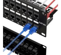 iwillink Cat6A Patch Panel 48 Port with RJ45 Through Keystone Coupler