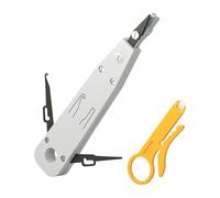 iwillink Punch Down Tool with Wire Stripper Combo, Professional Ethernet Krone Tool for RJ45 Socket Cat5/Cat6/Cat7 & Telephone Cable, Impact IDC Network Punchdown Tools(with Hook Blade)