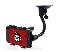 IWIO Double Claw Gripper 360 Degree Dashboard/Windscreen Clip On Suction Mount Mobile Phone Car Holder compatible with ZTE Blade Velocity 2017 - BLACK