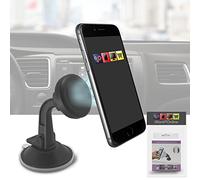IWIO Magnetic Adjustable Universal Car Windscreen Suction Mount Phone Holder Multi-angle 360 Degrees Rotation compatible with Argos Alba 2.8" - BLACK