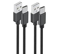 IWIO® USB C Cable,[2-Pack 3m] USB Type C Charging Cable Lead Braided USB C to USB A Charger Cable Compatible with Samsung Galaxy S10 S9 S8 S21 S20 FE A12 A20e A20 A72 A71 A70 A52 A51 A50 A40 A41 A42