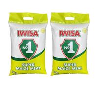 Iwisa Super Maize Meal 10kg (Pack of 2) - Product of South Africa