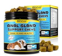 IWKDIJ Anal Gland Soft Treatment For Dogs, Functional Digestive Fiber Treats with Digestive Enzyme & Probiotics- For Dogs Gut Health- 150 Dog Chews