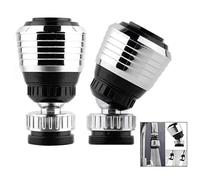 iwobi 2 Pcs Tap Filter Nozzle Water Saving Tap Nozzle 360 Degree Rotating Tap Bubbler Filter Net Faucet Aerator Connector Nozzle Diffuser