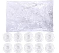 iwobi 200 Pcs Ear Covers,Clear Disposable Ear Protectors,Elastic Ear Caps,For Hair Dyeing,Bathing And Hair Salon