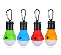 iwobi 4 Pcs Camping Lights,LED Tent Lantern with Clip Hook,Emergency Light,Lamp Light Bulb Set,Waterproof Tent Lights for Camping Hiking Fishing.