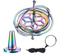 iwobi Gyroscope Toy,Colorful Metal Anti Gravity Decompression Toy,Fingertip Gyroscope Toys Balance Spinner For Kids Gyroscope Spinning Top