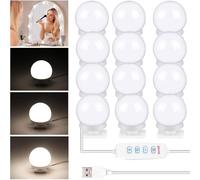 iwobi Mirror Lights Kits,12 Dimmable LED Bulbs,Mirror Lamp for Table,USB Strip Kit.Cosmetic Mirror Light.