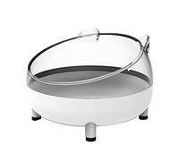 IWOMA Hamster Toilet Bowl, Sand Bath, Anti-Splash, Easy to Remove, White, Medium (13cm/5.12in diameter), Modern, Plastic, Covered Litter Box, All Ages, Unisex, Hamster Owners
