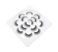 IWOWHERO 1 Box Natural Curl False Eyelashes Box Dense Volume Lashes for Makeup Wedding Party Daily Use