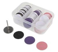 IWOWHERO 1 Box Sandpaper Discs for Electric Foot File, 80#, 150#, 240# Grit Sanding Pads Compatible with Callus Removers, for Home Use to Grind and Remove Hard Skin from Heels and Feet